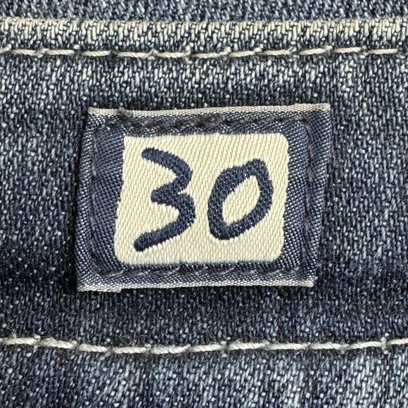 Miss Me Jeans Womens 30x32 Blue Skinny Flap Pockets Distressed Dark Wash Denim - Picture 7 of 14